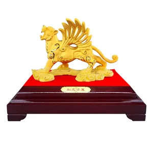 ปี tiger รูปปั้น Suppliers-ของขวัญหรูหราที่กำหนดเองทองชุบบริสุทธิ์ปี2022มิ่งขวัญสัตว์หุ่น24พันทองเสือรูปปั้น