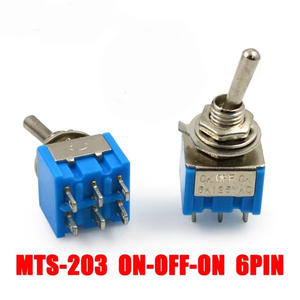 डिय टॉगल स्विच ऑन-ऑन/ऑन-ऑफ 3पिन 3 स्थिति लेचिंग MTS-101/102/103/202/203 एसी 125/6a 250v/3a पावर बटन स्विच कार - Product Image 5