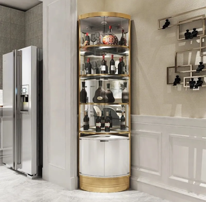 轻型豪华酒架家庭餐厅三角酒柜不锈钢转角酒柜 - Product Image 6