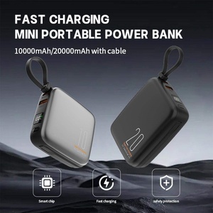 OEM Batterie Externe Fast <b>Charging</b> Portable Charger PowerBank 10000Mah Power Bank 20000mah With Built in Type C <b>Cable</b> for Phone - Product Image 3