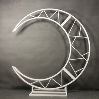 Arche de Cérémonie de Mariage en Fer Forgé, Support Monopoteau pour Arche de Ballons, Décoration Lavable pour Scène d'Événement et Guide de Route