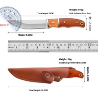 Moderne Outdoor Camping Straight Messenset Draagbare Anti-Body Scherp Vlees En Fruitmes Met Handgreep Voor Survival Gift Doel