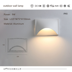 Modern Square Outdoor Wall Mounted LED Sconce <strong>Light</strong> 9W Aluminum IP65 Waterproof 3-Year Warranty - Product Image 2
