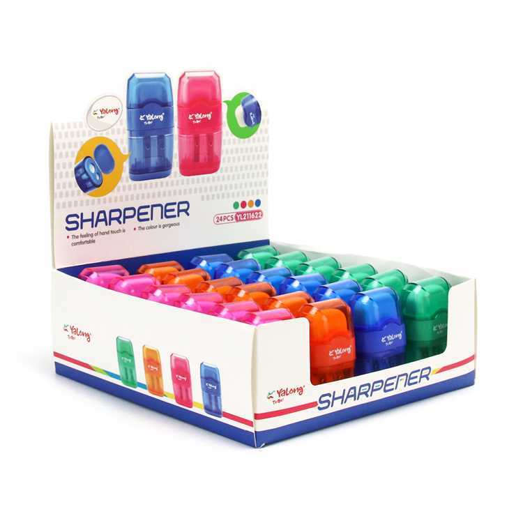 Fancy Plastic Sharpener Double Hole Colorful