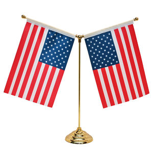 Nhà máy trực tiếp giá cả trong nhà văn phòng bàn flagpoles vàng bạc pha lê căn cứ Cột cờ căn cứ - Product Image 1