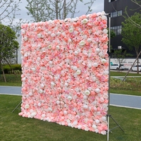Pivoine Rose rouge, panneau décoratif de mariage en soie, toile de fond, mur de fleurs artificielles