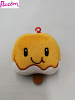 Porte-clés en peluche personnalisé en usine, adorable porte-clés en peluche en forme de glace, de beignets et de gâteaux, porte-clés en peluche de dessin animé, collations pour enfants, jouets en peluche pour la décoration de sac