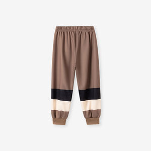 Completi per Bambini di Alta Qualità, Felpa a Maniche Lunghe Color Kaki con Pantaloni, Motivo Cartoon, Tessuto in Lana Pettinata per Autunno, 2-7 Anni - Product Image 6