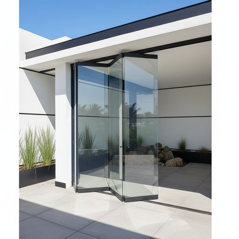 Modern Frameless Folding Sliding Glass Patio