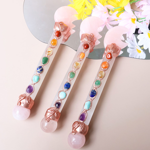 Varita de Selenita Creativa en Oferta, Esfera de Cuarzo Rosa, Luna, Citrino <span class=keywords><strong>y</strong></span> Estrella para Brujería, Bendición Energética, Regalo de Navidad para Manualidades - Product Image 3