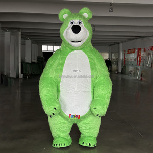 Trang phục mascot bơm hơi màu xanh lá cây, đồ cosplay anime người lớn, thú bông, mascot tùy chỉnh, lễ hội hóa trang động vật - Product Image 4