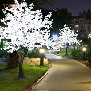 Arbre d'érable artificiel à feuilles blanches LED chinoises Toprex pour événements de mariage et fêtes, décoratif, 3M 2.5M, pour extérieur et jardin - Product Image 1