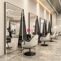 Yicheng Beauty Barber Shop Miroir Station Pleine Longueur Salon De Coiffure Coiffure Miroir Mur Debout Miroir Station à vendre