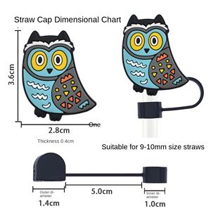 Accessoires de décoration pour chapeau de paille de dessin animé de haute qualité, série Halloween, en PVC souple détachable de 10 mm - Product Image 2