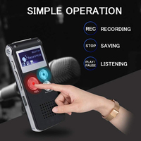 Enregistreur vocal portable Aomago 8 Go, enregistrement longue durée avec formats audio MP3 et WAV pour l'enregistrement sonore