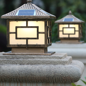 <span class=keywords><strong>Lampe</strong></span> solaire décorative de jardin, lumière de pilier extérieure étanche, LED en aluminium 80 IP65, lampes d'extérieur <span class=keywords><strong>avec</strong></span> <span class=keywords><strong>cellule</strong></span> solaire Juming - Product Image 4