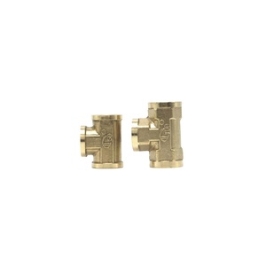 Customized Wholesale Brass Plumbing Materials Fittings Brass TEE pipe fitting names and parts