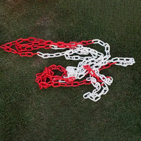 Chaîne de sécurité en PVC rouge et blanc HDPE de 6 mm de diamètre pour la protection routière