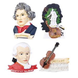 Recuerdos de turismo cultural europeo y americano de comercio exterior Yijia, imanes de nevera con imán estereoscópico 3D de medio cuerpo de Musicia - Product Image 1