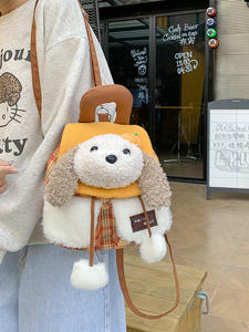 Cartoon Teddy Bear Plush Backpack Girls Trendy Fresh <b>Sweet</b> Style Environment Friendly Preschool School <b>Bag</b> Birthday Gift PLAYMAX - Product Image 4