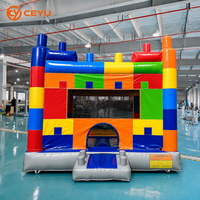 Ceyu Château gonflable commercial en blocs de construction, structure de saut à piliers pour enfants et adultes, idéal pour les fêtes en extérieur, vente en gros