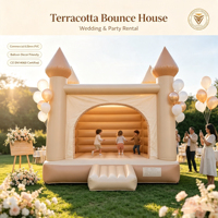 Château gonflable en terre cuite pour mariage, anniversaire, fête, location