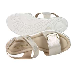 Sandales compensées pour femme Valleverde, dorées, talon de 38,5 cm - Product Image 6