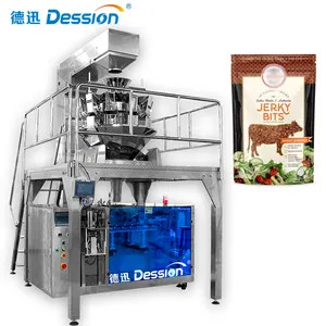 Automatic dried pork meat floss doypack filling machine snack stand up zipper bag packing sealing machinery