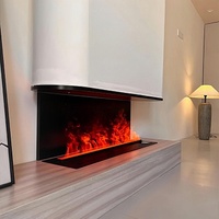 Insert de cheminée électrique moderne à vapeur d'eau 3D, humidificateur, télécommande, thermostat réglable, protection contre la surchauffe