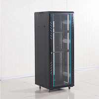 Armoire de serveur en acier laminé à froid SPCC noir 19'' 18U/22U/27U/32U/37U/42U