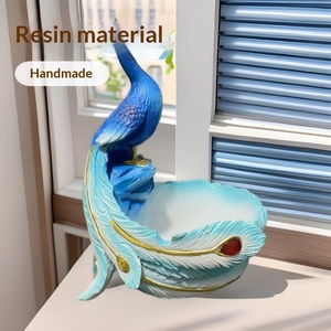 Pot de fleurs créatif au design européen, en résine avec revêtement PE, motif paon de dessin animé, durable, mignon, pour décoration intérieure, <span class=keywords><strong>balcon</strong></span>, jardin, <span class=keywords><strong>idée</strong></span> cadeau, pour plantes succulentes - Product Image 2