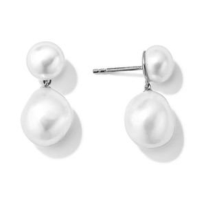 Verkaufsschlager S925 Silber Versilberte Niedliche Auffällige Perlen-Hängeohrringe Vintage Barockperlen Ohrstecker - Product Image 6