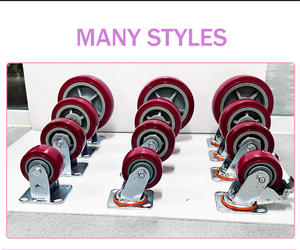 Industrielle TPR-Räder für Trolley-Hochleistungs-Verriegelung rollen Schwenk platten rollen mit hohem Druck widerstand und Tragfähigkeit - Product Image 6