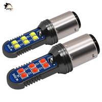 Ampoule LED de voiture 12V 1156 BA15S P21W 1157 P21/5W BAY15D BAU15S PY21W 3030 12SMD pour feux arrière, feux de freinage, feux de recul, feux de jour et clignotants
