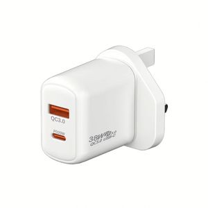 A+C Wall Charger Portable 38W PD Mobile Phone Fast Charging QC 3.0 Charger <b>Adapter</b> US/EU/UK <b>Plug</b> <b>USB</b> C Charger Block - Product Image 5