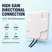 Antena de Panel Exterior Multibanda 4G LTE de 18dBi, 698-2690MHz, Alta Ganancia, Direccional, para Amplificador de Señal de Router, Conector N Hembra