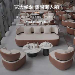 Conjunto de Sofás de Oficina con Sillas y Mesa para Área de Recepción, Cómodos, de Cuero Ecológico, con Esponja de Alta Densidad - Product Image 3