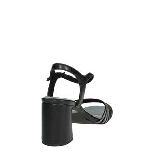 Marco Tozzi Sandalia con tacón para mujer, color negro, 2-28383-42, punta cuadrada, correa en el tobillo - Product Image 3