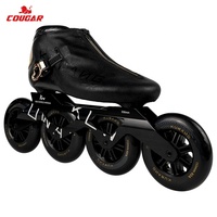 Patins à roulettes de vitesse haut de gamme personnalisables, 4 grandes roues de 110 mm, coque en fibre de carbone, roulement ABEC-9, châssis de course monobloc