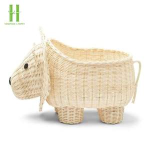 Panier de rangement en rotin tissé à la main en forme de dinosaure HNH Craft Multi-Purpose Flexible Animal Storage Box Bacs OEM - Product Image 5