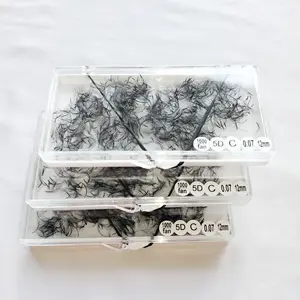 Impresionantes pestañas naturales negras 5D/1000 para maquillaje de ojos, luz suave, entrega rápida, Etiqueta Privada, extensiones de pestañas de aspecto seguro - Product Image 1