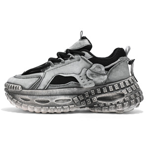 Chaussures Torre tendance pour hommes, polyvalentes, respirantes, en maille, style baskets, nouvelle collection printemps, semelle épaisse en caoutchouc pour la marche - Product Image 6