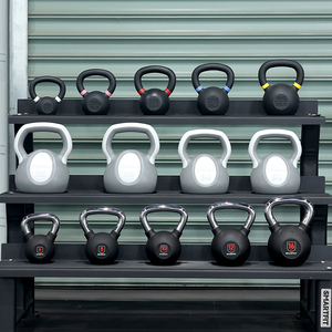 SMARTFIT Powder Coated Cast Iron <strong>Kettlebells</strong> Strength Training <strong>Kettlebells</strong> <strong>Weight</strong> Set For Gym Use Body Workout - Product Image 5