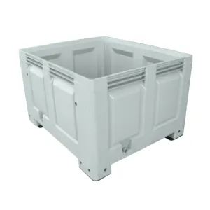 600L Zware Hdpe Effen Logistieke Opslag Nally Mega Plastic Pallet Bin Met Deksel