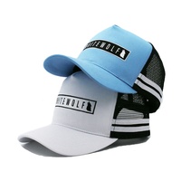 Casquette de camionneur vierge de haute qualité en gros avec patch brodé logo casquette de baseball en maille d'impression d'étiquette de marque, casquette de camionneur Snapback
