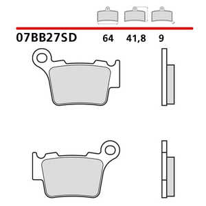 แผ่นรองหลังมาตรฐาน Brembo KTM SX 300 23-25 - Product Image 1