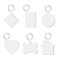 Günstige DIY MDF Sublimations-Schlüsselanhänger Rohlinge Beliebte Thermotransfer Rohlinge Beidseitig Bedruckbare Schlüsselanhänger