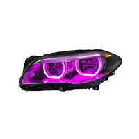 Accessoires automobiles SJC, phare pour BMW Série 5 F10, phares LED RGB, phares améliorés, multicolores, RGB Angel Eyes, ensemble de feux avant