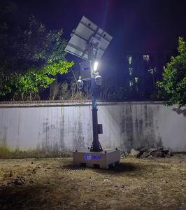 Tour de surveillance CCTV solaire autonome OkTower avec mât télescopique à manivelle de 4 m, support 4G Starlink, vidéo à distance - Product Image 5