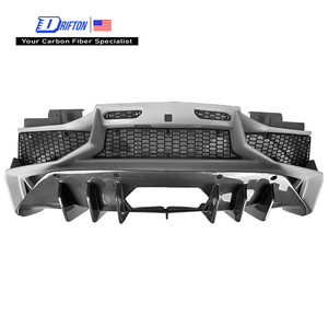 กันชนหลังคาร์บอนไฟเบอร์แห้งแบบบางส่วนสไตล์ LP750สำหรับรถ Lamborghini Aventador LP700 LP740 LP750 2011-2021 - Product Image 1